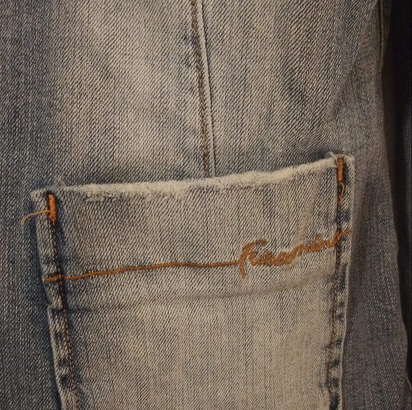 Haute Rag Blue Denim Jean Blazer Size 5 - Picture 5 of 8